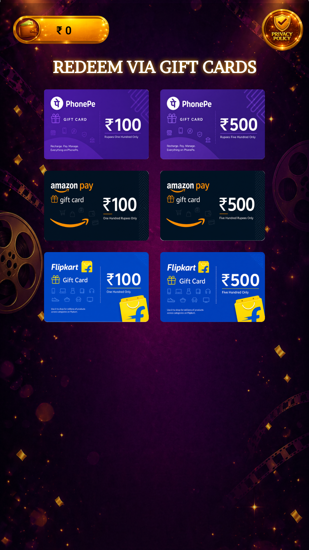 Bollywood Filmy Quiz Result Screen